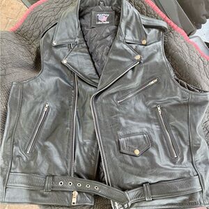 STATE sleeveless Leather Motorcycle Vest